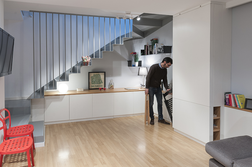 Mueble a medida casa PRATS, diseño de interiores almedaestudi, Girona