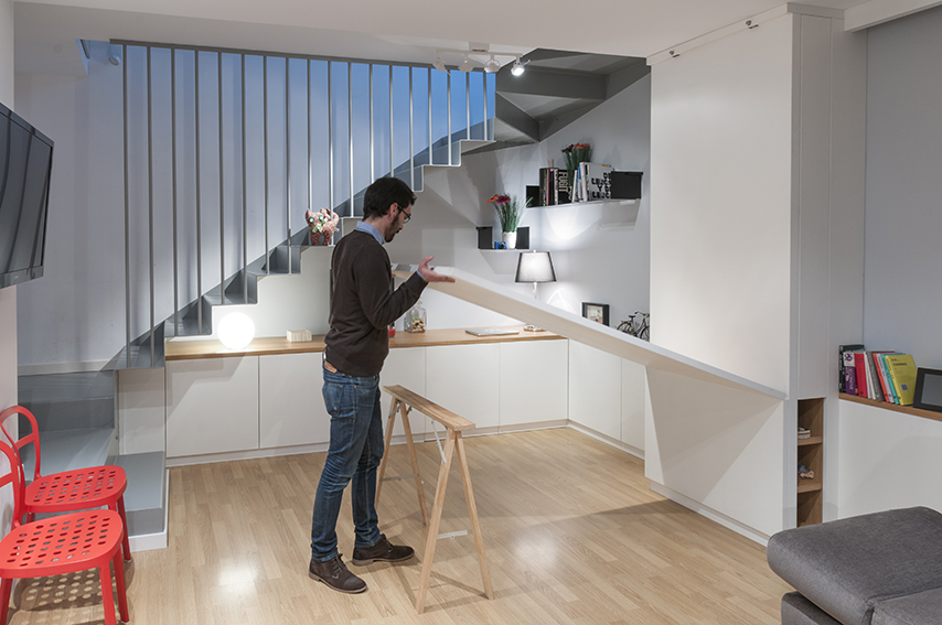 Mueble a medida casa PRATS, diseño de interiores almedaestudi, Girona